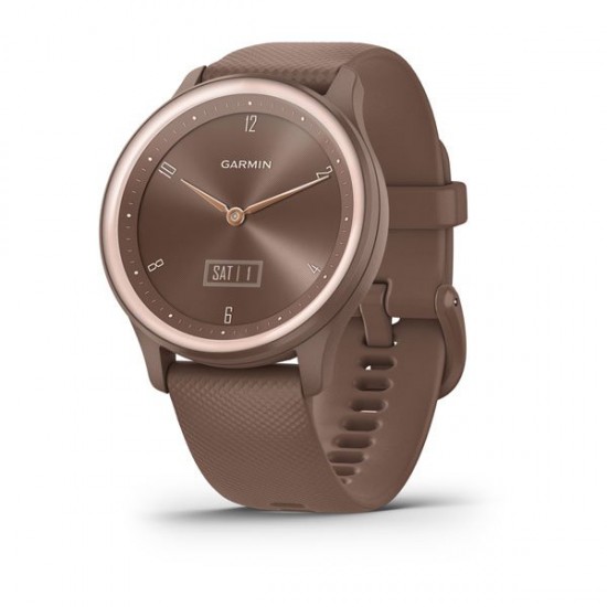 Garmin vívomove® Sport, Cocoa Case and Silicone Band with Peach Gold Accents