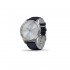 Garmin Vívomove Luxe 42mm Silver Stainless Steel Case with Navy Italian Leather Band