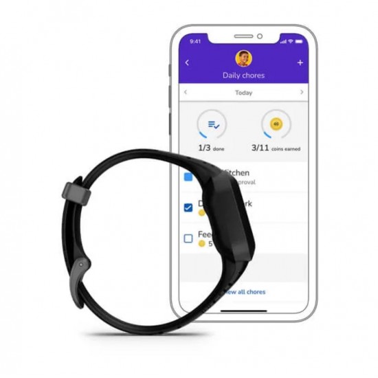 Garmin vívofit jr. 3 – Black Cosmic & Peach Leopard